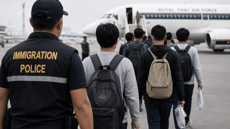 Laos Kirim Pulang 41 Pekerja Thailand Usai Razia Situs Judi Ilegal